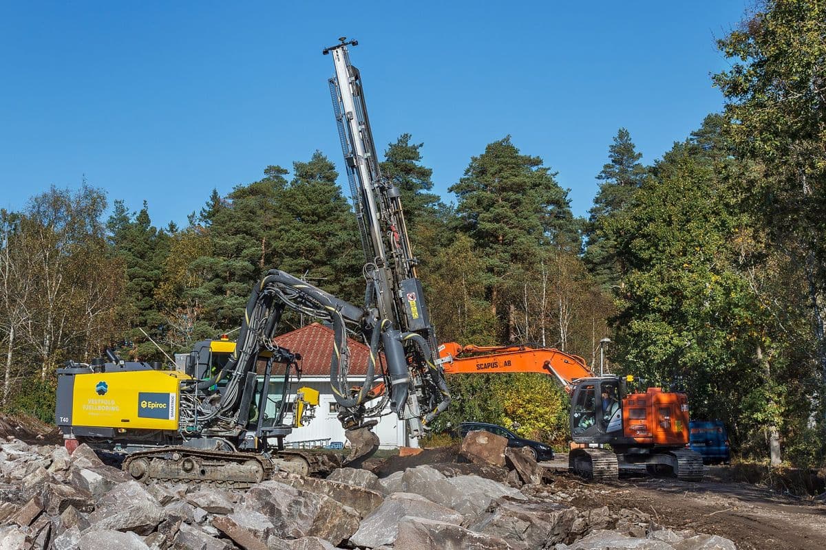 Heavy machinery on a construction site.